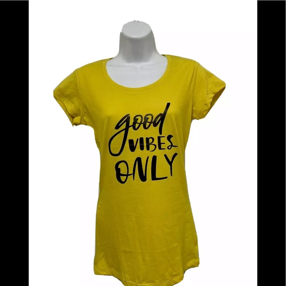 Ladies Good Vibes Only Scoop Tee